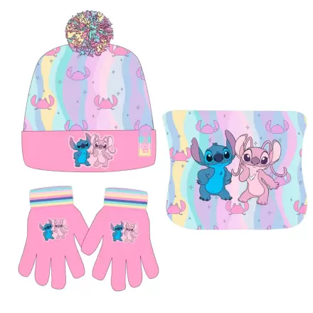 Disney Stitch winter set snood hat gloves product photo