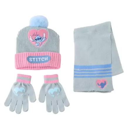 Disney Stitch winter set snood hat gloves product photo