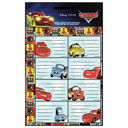 Disney Cars Lightning notebook label sticker with 16 pieces product photo