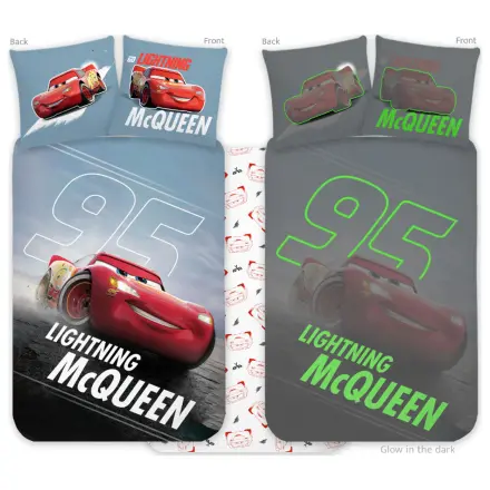 Disney Cars Lightning McQueen Glow in the Dark Toddler/Preschooler Duvet Cover product photo