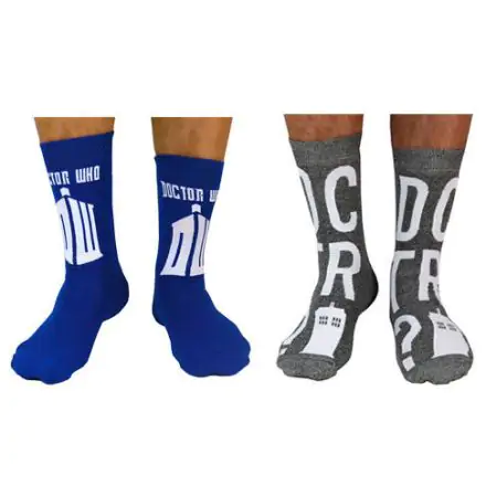 Doctor Who Tardis 2 pack assorted socks product photo