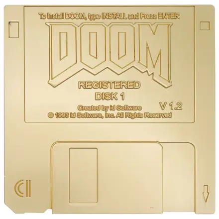 Doom Replik Floppy Disk Gold Plated Limited Edition      product photo