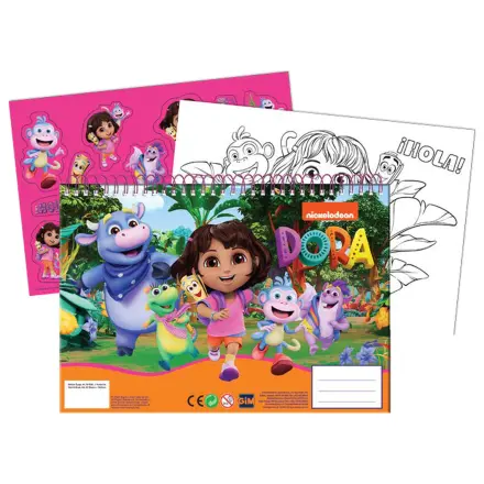Dora the Explorer Jungle A/4 Spiral Sketchbook with 40 Stickers product photo