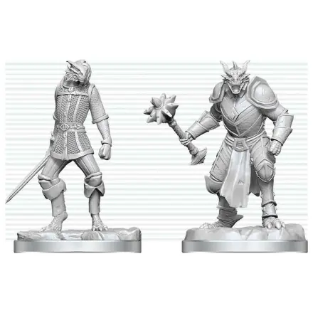 Dungeons & Dragons Nolzur's Marvelous Miniatures Unpainted Miniature Dragonborn Paladin & Dragonborn Squire 14 cm product photo