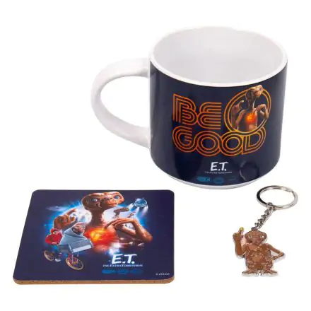 E.T. the Extra-Terrestrial Mug, Coaster and Keychain Set Be Good product photo