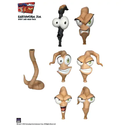 Earthworm Jim Accessory Pack Wave 1: Worm Body & Jim Heads termékfotója