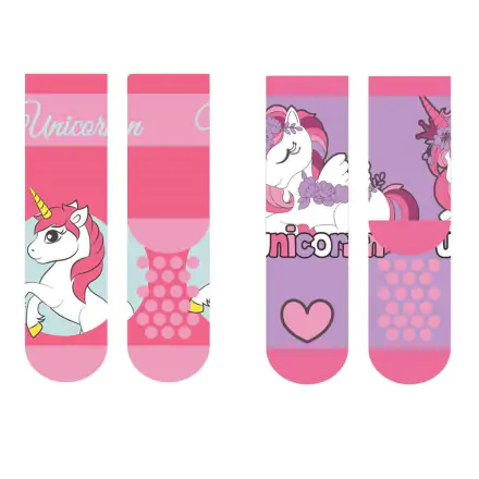 Unicorn pack 2 kids anti-slip socks product photo