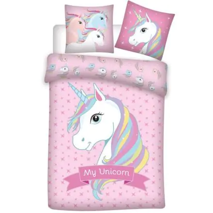 Unicorn microfibre duvet cover bed 90cm product photo