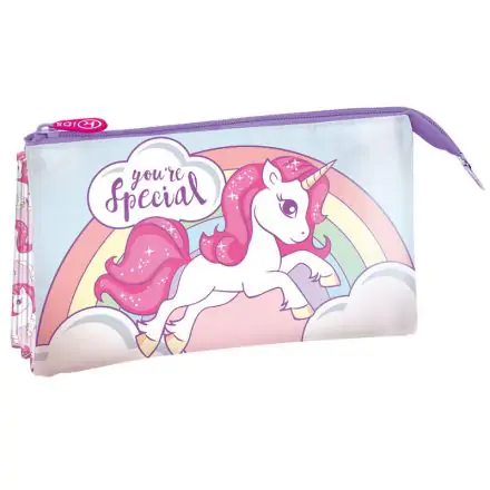Unicorn triple pencil case product photo