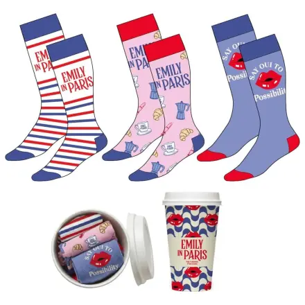 Emily in Paris adult 3 socks set product photo