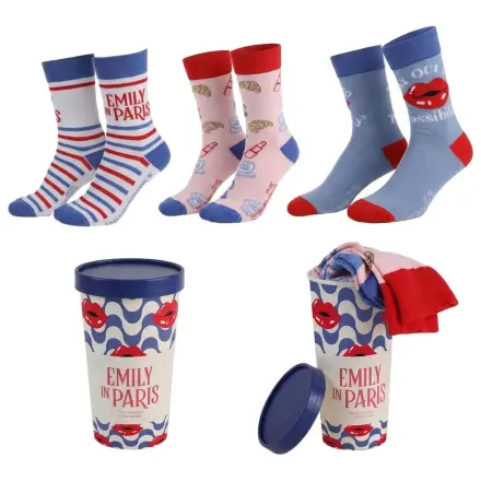 Emily in Paris adult 3 socks set product photo