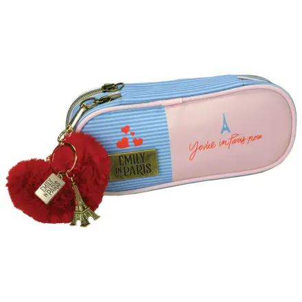 Emily in Paris Heart 3 Compartment Pencil Case 23.5 cm with Ornament product photo