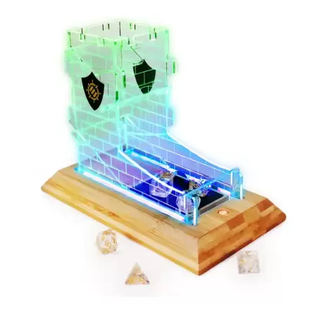 Enhance Tabletop Series LED Dice Tower with Dice Set Clear termékfotója