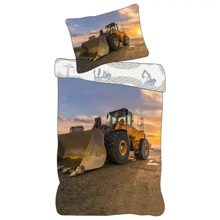 Construction Sunset Loader Duvet Cover product photo