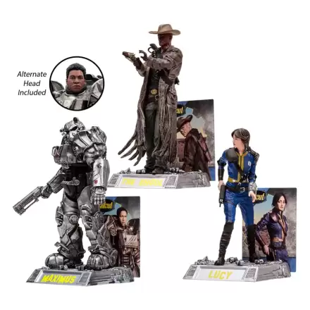 Fallout Movie Maniacs Action Figure 3-Pack Lucy & Maximus & The Ghoul (GITD) (Gold Label) 15 cm product photo