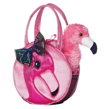 Fancy Pal Flamingo soft plush toy handbag 21cm product photo