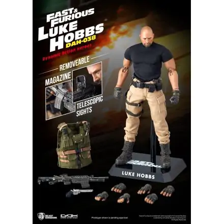 Fast & Furious Dynamic 8ction Heroes Action Figure 1/9 Luke Hobbs 21 cm termékfotója