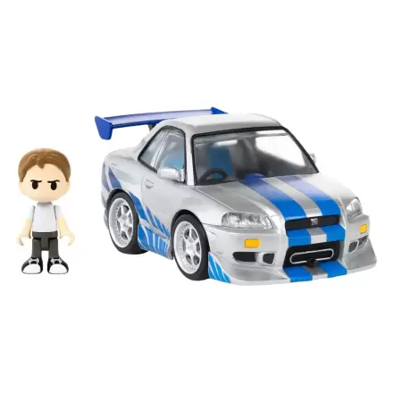 Fast & Furious Q-Village Vehicle with mini-figure Nissan Skyline GT-R (R34) 9 cm product photo