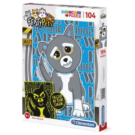 Feisty Pets Dog Fluorescent puzzle 104pcs product photo