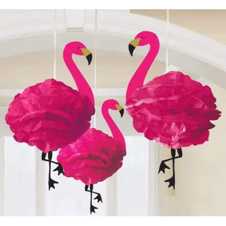Flamingo Hanging Decoration, Set of 3 product photo