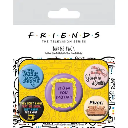 Friends Pin-Back Buttons 5-Pack Quotes termékfotója