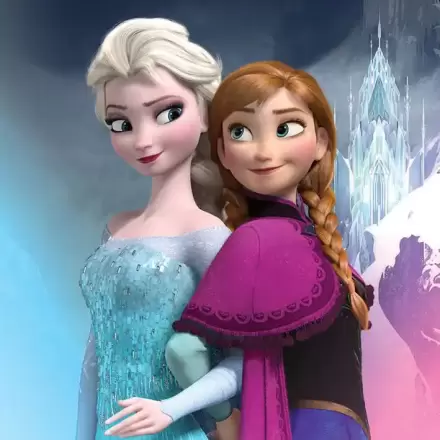 Frozen Framed Canvas Print Anna & Elsa 30 x 30 cm product photo