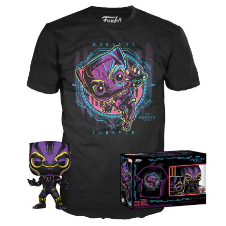 Funko POP & Tee Marvel Wakanda Forever Black Panther figure & tee box Exkluzív termékfotója