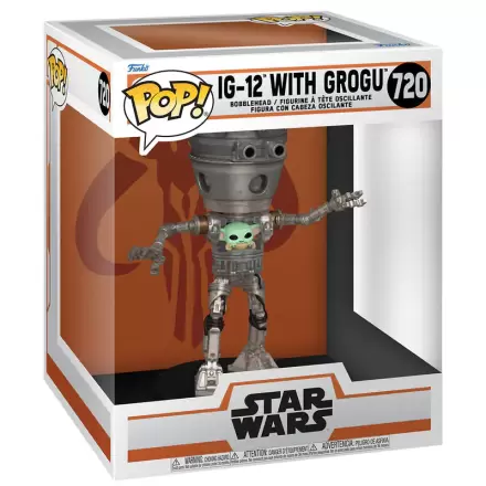 Star Wars: The Mandalorian Funko POP! Deluxe Vinyl Bobblehead Figure IG-12 with Grogu 17 cm termékfotója