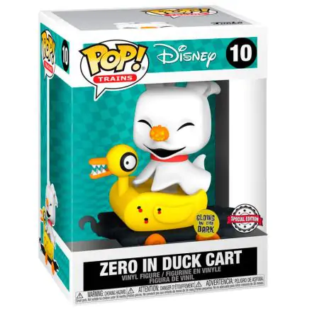 Nightmare before Christmas POP! Disney Train Cart Vinyl Figure Zero in Duck Cart GITD 9 cm product photo