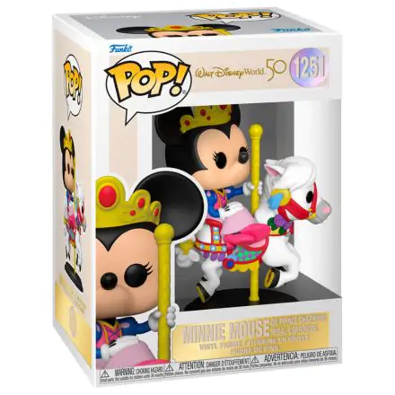 Walt Disney Word 50th Anniversary POP! Disney Vinyl Figure Minnie Mouse on Prince Charming Regal Carrousel 9 cm product photo