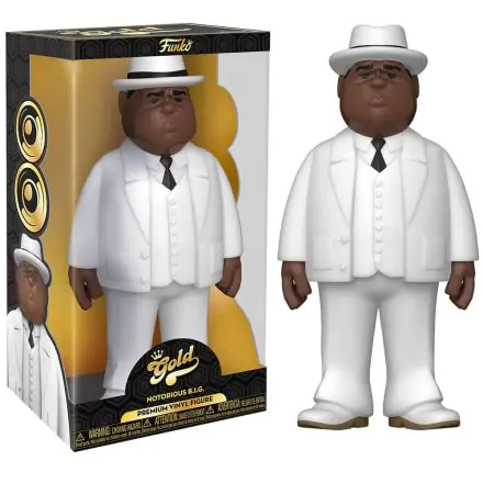Notorious B.I.G. Vinyl Gold Figure Biggie Smalls White Suit 30 cm product photo