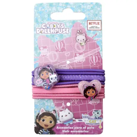 Gabi's Dollhouse Cat Adventures Hair Tie Set 8 pcs product photo
