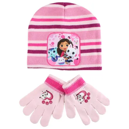 Gabby's Dollhouse Cuddle Paws Kids Hat + Gloves Set product photo
