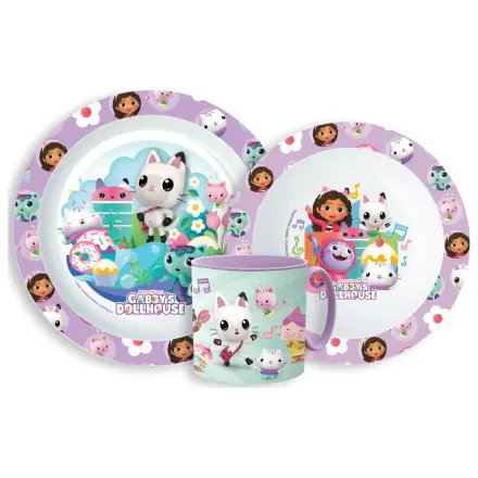 Gabby's Dollhouse Kitty Magic Dinnerware Set, Micro Plastic Set with Mug product photo