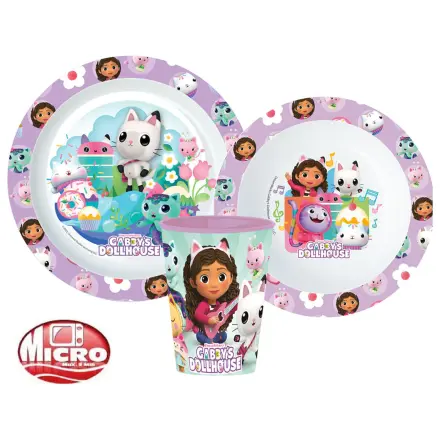 Gabby's Dollhouse Kitty Magic Dinnerware Set, micro plastic set, with cup 260 ml product photo