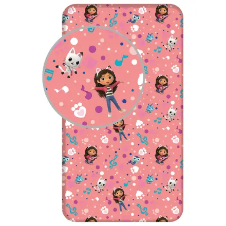 Gabby's Dollhouse Music Fitted Sheet 90x200 cm product photo