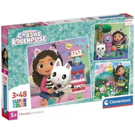 Gabbys Dollhouse puzzle 3x48pcs termékfotója