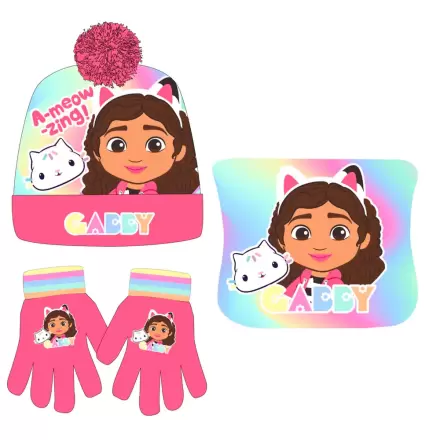 Gabbys Dollshouse winter set snood hat gloves product photo
