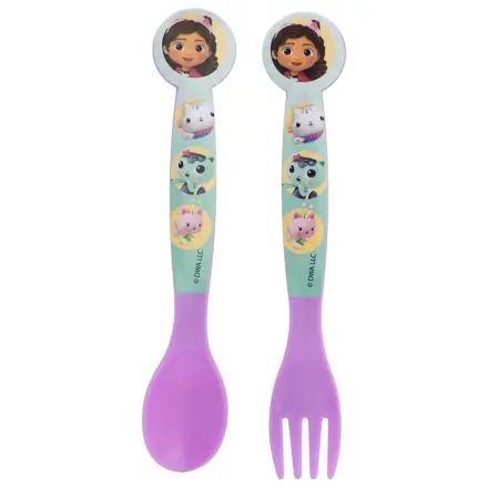 Gabby's Dollhouse Wonderland Plastic Cutlery Set - 2 Pieces product photo
