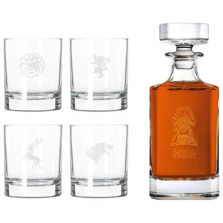 Game of Thrones Set with 4 engraved whiskey glasses product photo