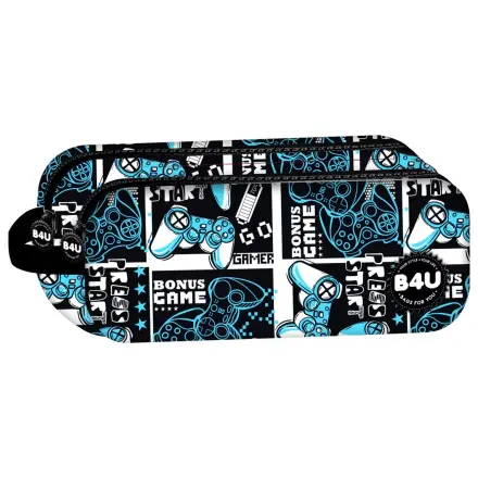 Gamer Press Start 2-Compartment Pencil Case 21 cm product photo
