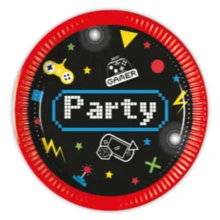 Gaming Party Paper Plates 8 pcs 20 cm FSC product photo