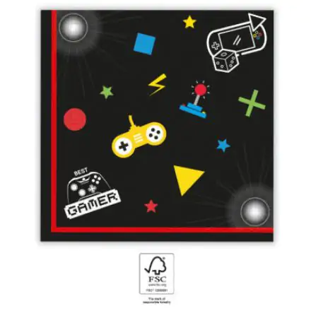Gaming Party Napkins 20 pcs 33x33 cm FSC product photo