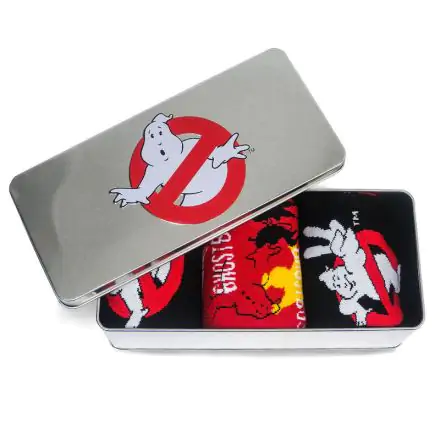Ghostbusters 3 pack assorted socks in a metal tin product photo