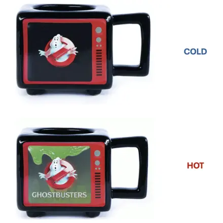 Ghostbusters I Ain't Afraid Retro TV Heat Change Mug 500ml product photo