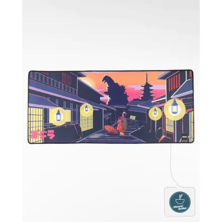 Godzilla Oversized Mousepad Japanese Godzilla Skyline product photo