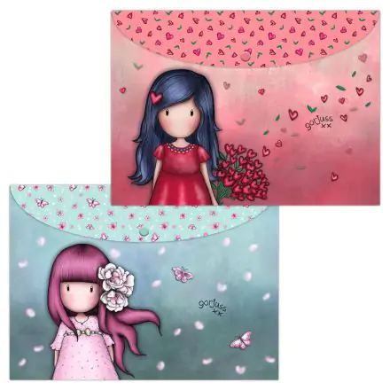 Gorjuss Cherry Blossom and Love Grows set 2 envelope folders product photo
