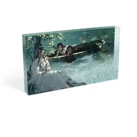 Grandmaster of Demonic Cultivation Acryl Block with Glitter Wei Wuxian & Lan Wangji Lotus Pond 17 x 10 cm termékfotója