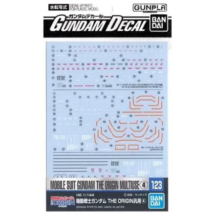 GUNDAM Decal 123 Gundam The Origin Multiuse 4 Model Kit product photo