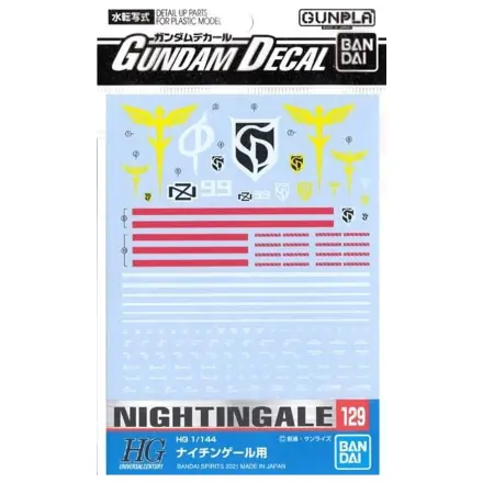 Gundam Gundam Decal 129 HG 1/144 Nightingale Model Kit product photo